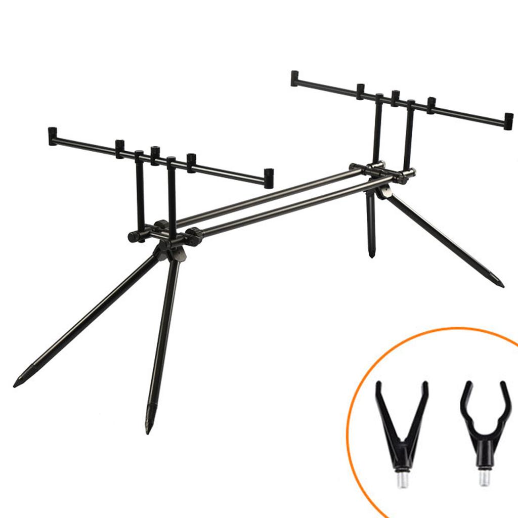 Retractable Fishing Rod Stand Detachable Metal Adjustable Casting Rods Holder