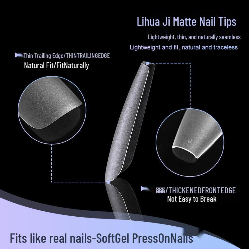 

Pear Blossom Princess Frosted No-Etch Full Cover Nail Extensions