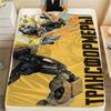 1Pc Bumblebee Print Flannel Blanket, High quality Comfortable for All Seasons, Home Decor, Warmth and Comfort, Perfect for Christmas Gifts