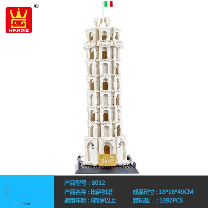 City World Famous Architecture Model Building Blocks Creative Eiffel Tower Taj Maha Villa House Bricks Toy for Children Adult