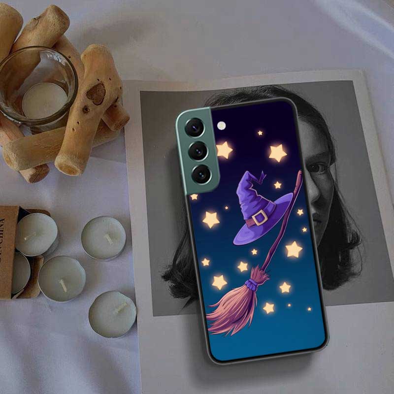 Halloween Wizard Hat Horror Fun Phone Case For Samsung Galaxy S22 S25 Ultra S21 S10 Plus S26 Edge S20 S23 S24 FE Cover Silic