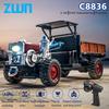 JJRC C8836 2.4G RC Car 4WD Full Scale Simulation Classic Retro Remote Control Tractor Model Machine Electric Toy for Kid Gift