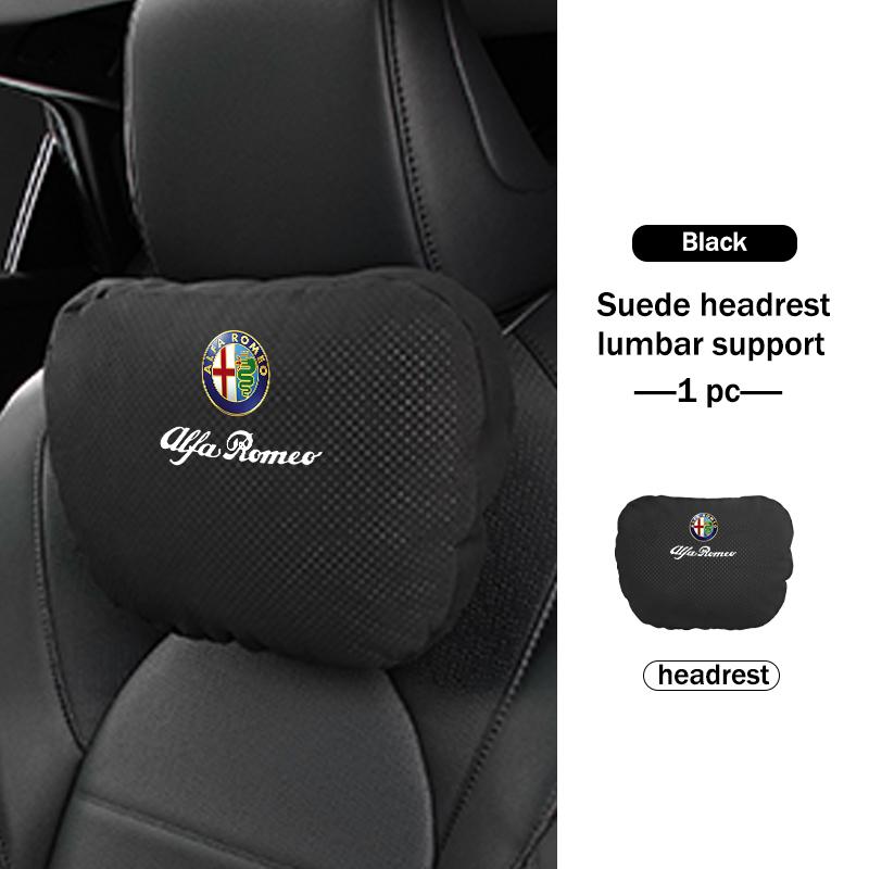 For Alfa Romeo Car Neck Pillow Head Support Pad Driver Seat Headrest Waist Support Mat 159 Giulietta Giulia 147 Mito 156 159 166