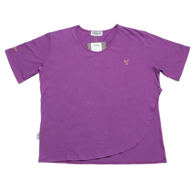 Godique Asymmetrical Basic T-Shirt Purple