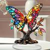 1 PIEZA Mariposa de Vidrio Colorido y Decoración Árbol de la Vida Exclusivo Día de San Valentín Decoración Hogar Oficina Adorno de Moda