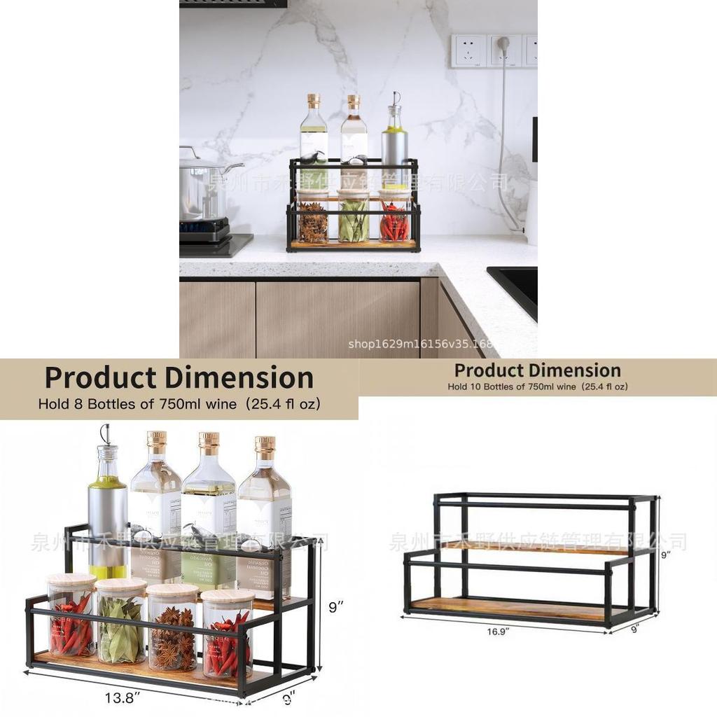 Wooden Wine Rack With Metal Frame For Home Bar Storage And Vintage Decor