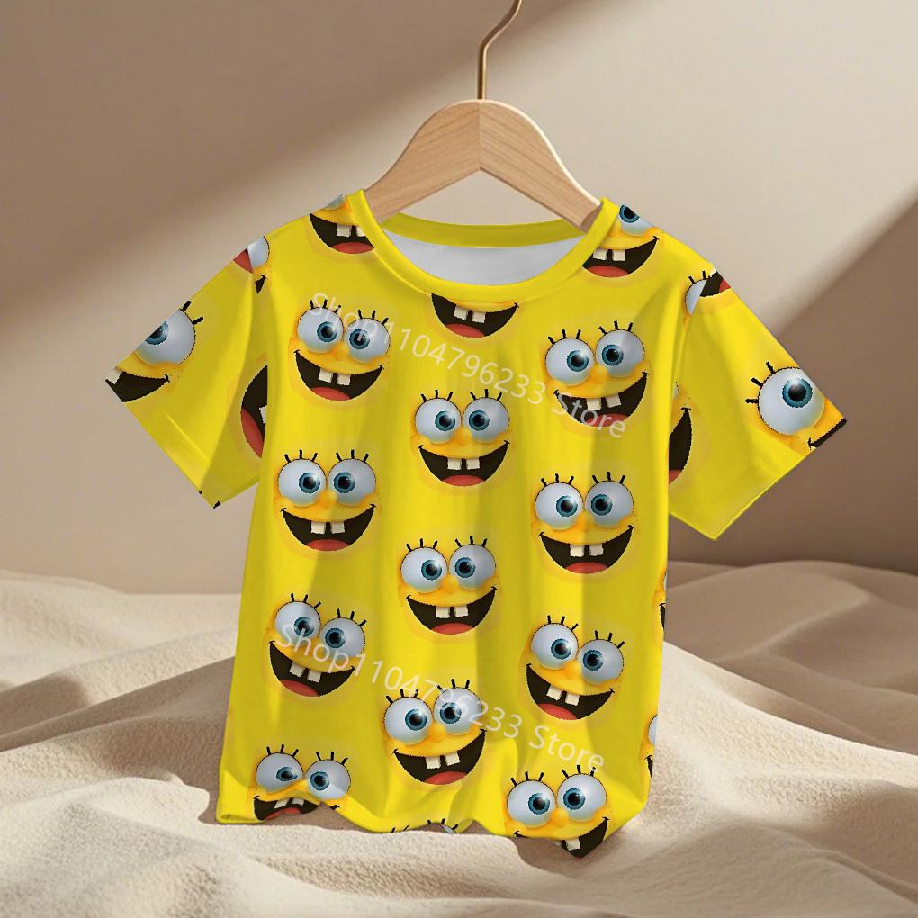 3D Print Cute Cartoon Spongebobs Men Women Clothes Boy Girl Child TShirt Top Tee  Adult Children's Parent Child T Shirts