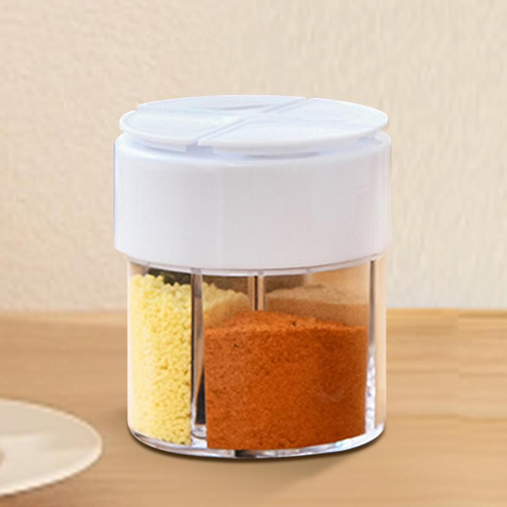 Seasoning Containers Clear Salt Container With Lid Holes Easy To Clean Kitchen Utensils for Camping Picnic Barbecue Cooking