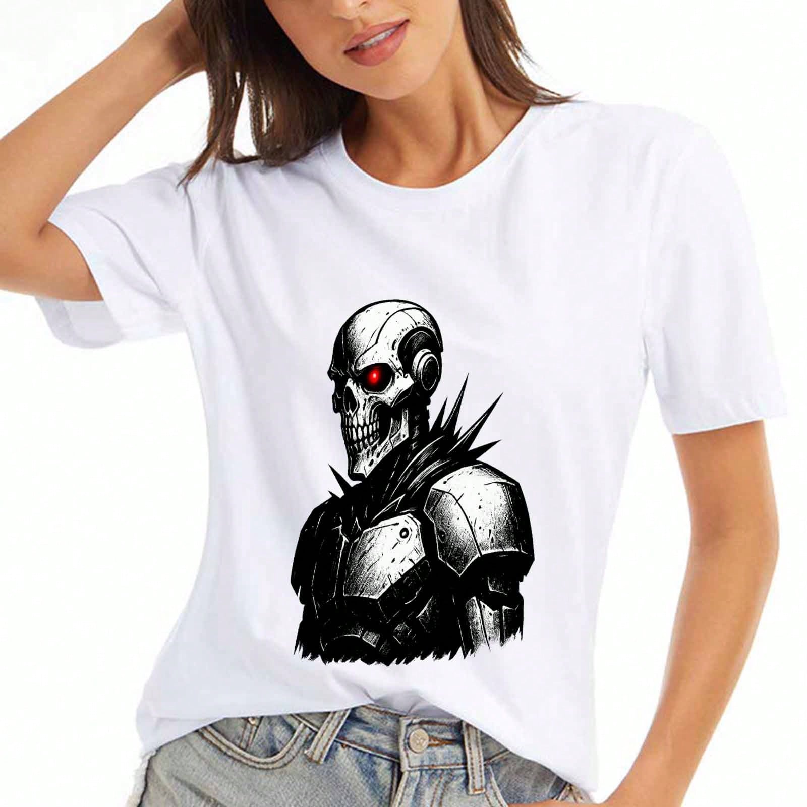 Skull Mortality Hints Wounisex s Cotton T Shirt, Pure Cotton Premium Printing, Durable, Casual And Fashionable. Express Your Unique Style With This Am S разноцветный