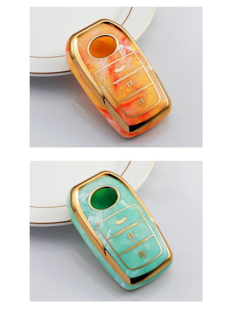 Toyota Autoschlüsselhülle für RAV4, Camry, Corolla, Levin, Highlander, Prado, Crown - Vollständig umschließend