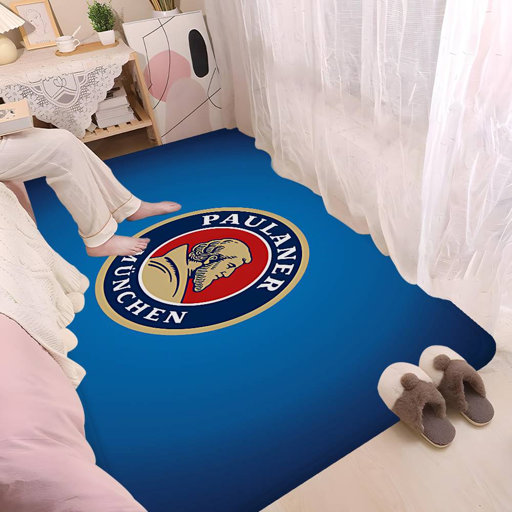 German Beer Paulaners Hallway Carpet Non-Slip Laundry Room Mat Laundry Decor Balcony Child Living Room Toilet Rug