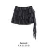 2025 Spring Women's Fashion: Elegant European & American Style Ruffle Mini Skirt