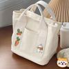 1Pc Cartoon Rabbit Carrot Women Handbag Canvas Women'S Tote Bag Portable Large Capacity Multi Pocket Lunch Bag