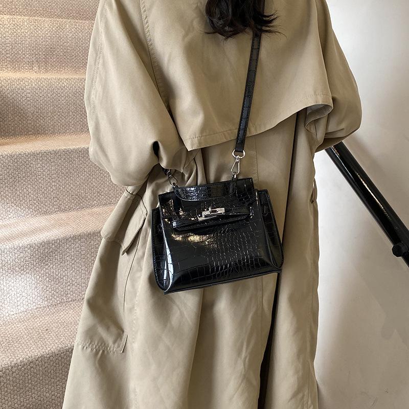 New High-end Bag, Crocodile Pattern Platinum Bag, Portable Shoulder Crossbody Woman