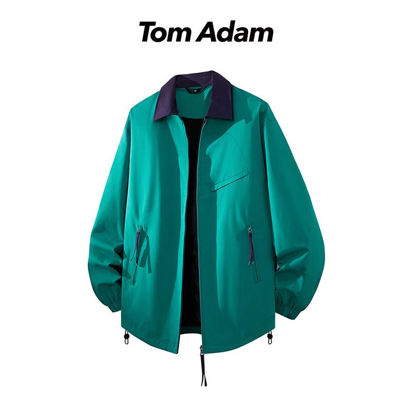 TOM ADAM Autumn Color Block Lapel Jacket