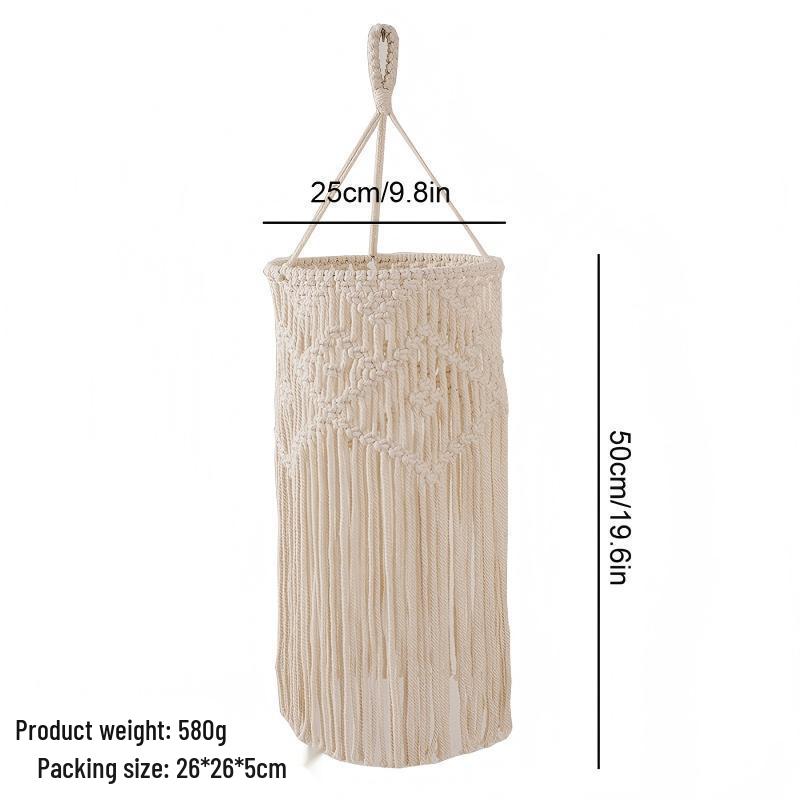 Handmade Nordic Bohemian Cotton Rope Lampshade Pendant Light for Home Décor