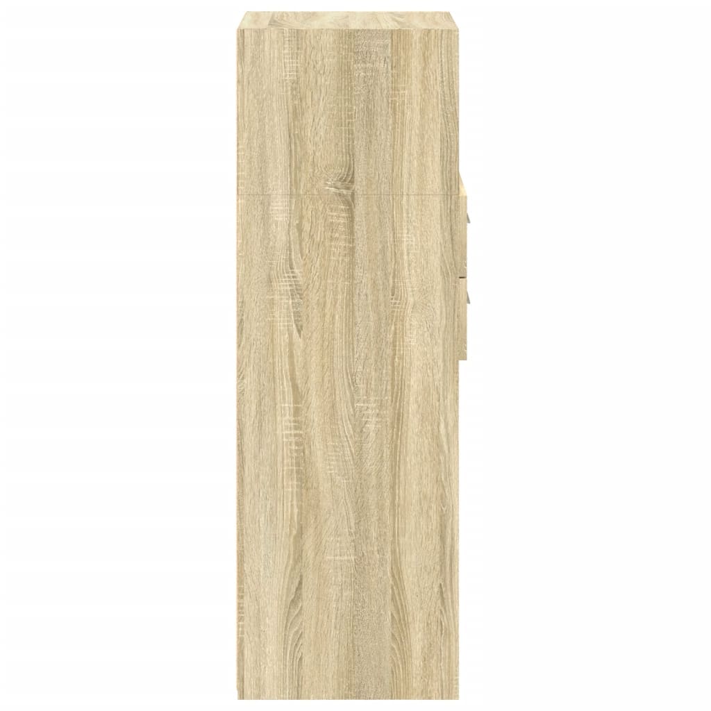 Highboard in Sonoma Oak Finish 45 x 42.5 x 124 cm Engineered Wood