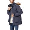 Levis FW22 Solid Color Fur Collar Zipper Long Sleeve Down Jacket Men Jacket Dark A5165-0001