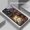 Glowing Kitten For Oppo A79 5G 58 78 74 60 4G Reno 11F Realme GT 6 11 Note 50 10 C55 X2 Tempered Glass Black Phone Case