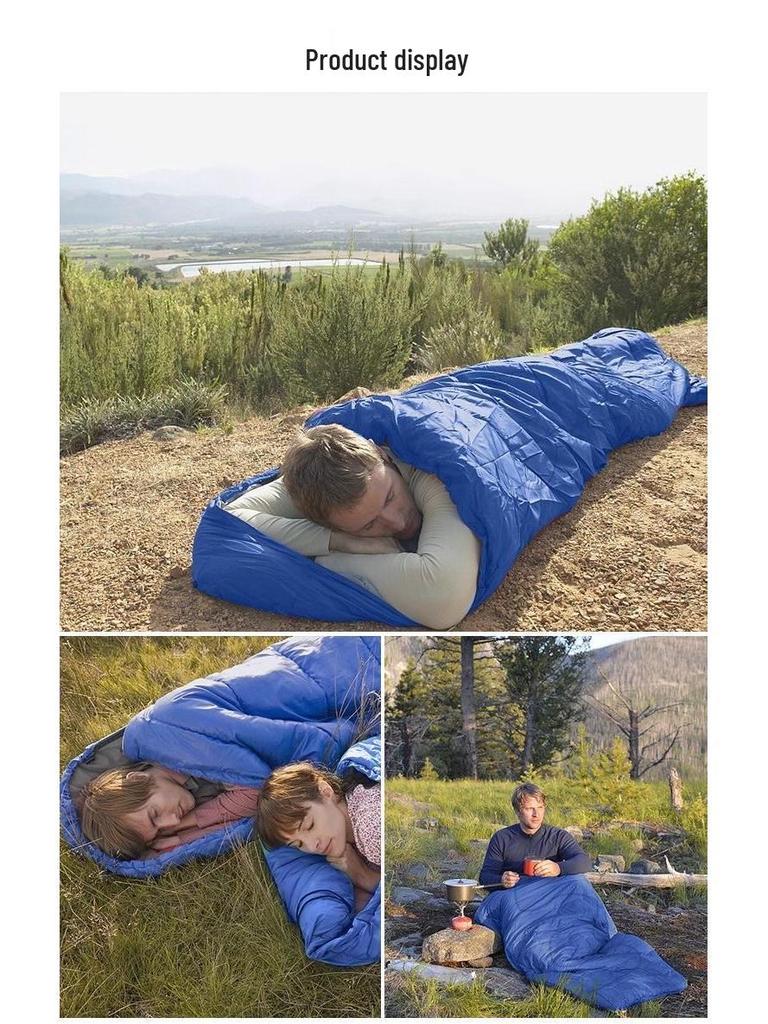 Vier-Jahreszeiten Erwachsenen-Schlafsack: Dick, Kältefest, Perfekt für Outdoor-Wintercamping