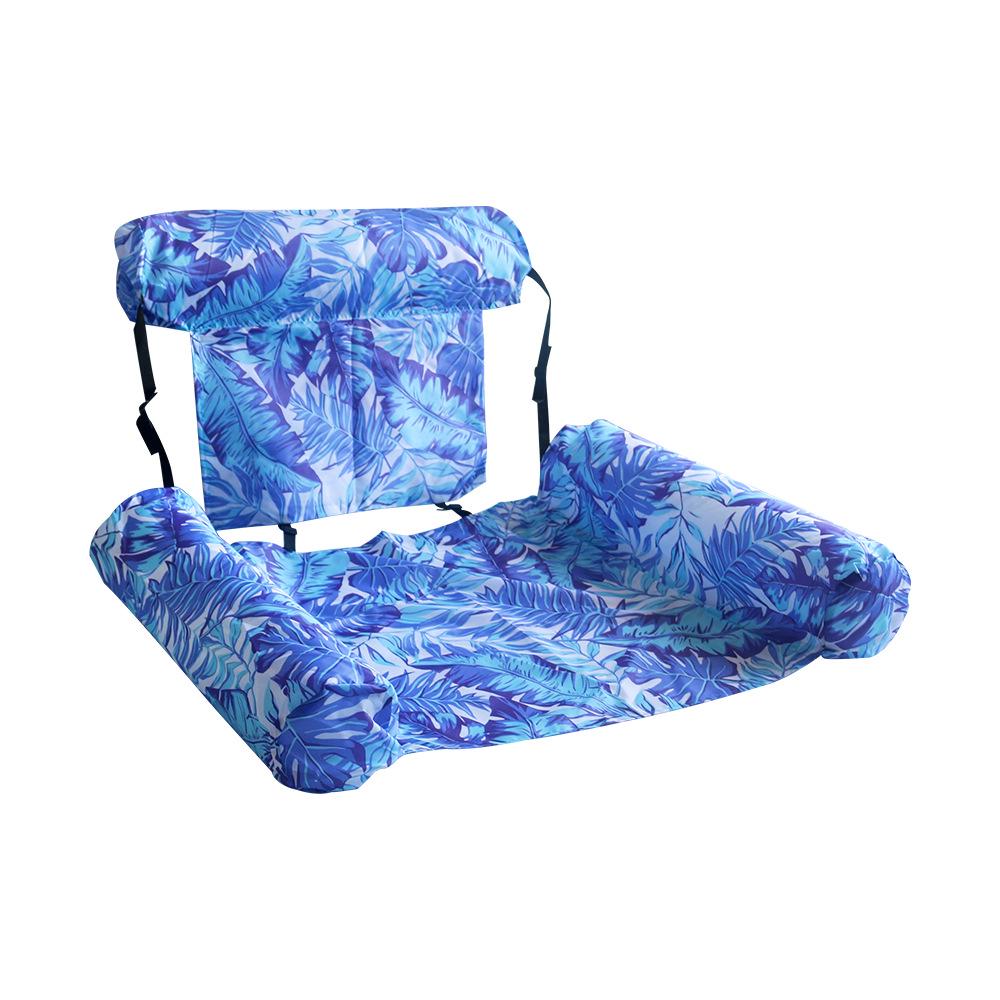 Portable Inflatable Colorful Recliner Float with Fabric Cover for Water Play