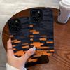 Fashion Orange Black Joint Cool Phone Case For iPhone 13 14 12 11 15 Pro Max Mini XS X XR 7 8 Plus SE Soft Silicone Cover
