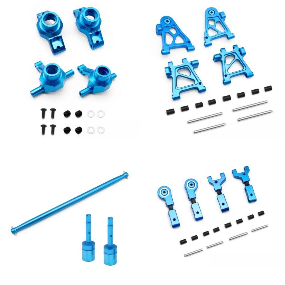Aluminum Alloy Front Steering Cup 1/10 Blue RC Car Upgrade Parts for Tamiya TT02