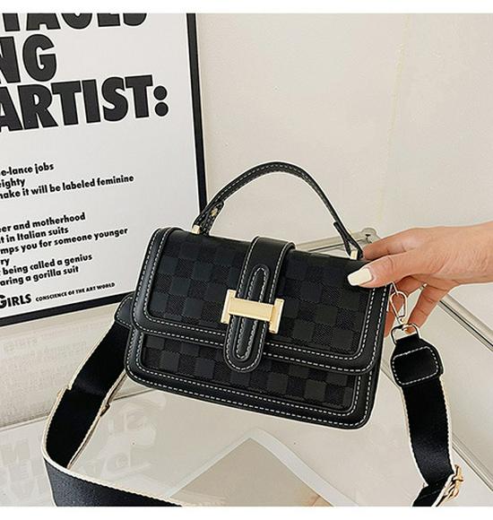 Трендовая женская стеганая кожаная сумка кроссбоди 2025 21*14*8