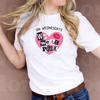 Mittwochs tragen wir Pink Print T-Shirt Lustig Mode Neues Oberteil Damen Sommer Mean Girls Beliebt Kurzarm T-Shirt Baumwolle