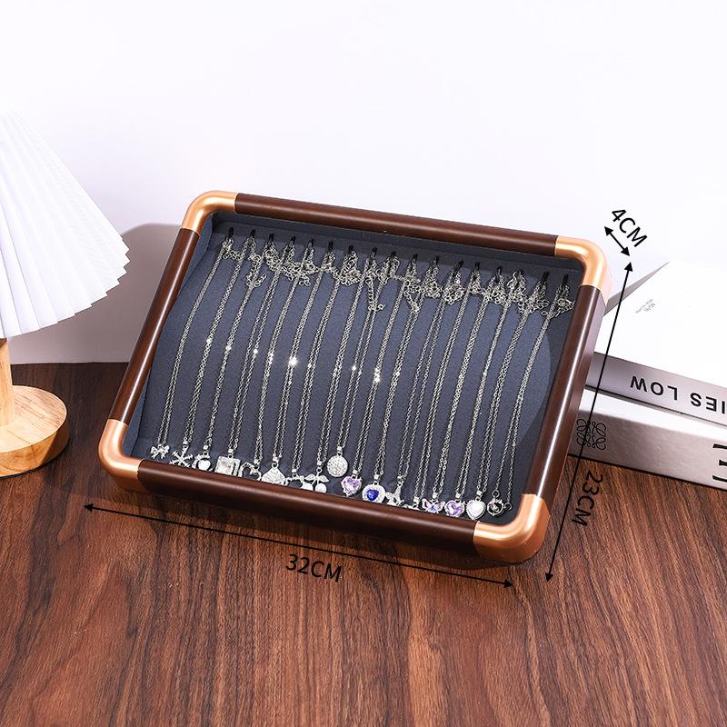 Spot Walnut Jewelry Display Tray Retro Jewelry Display Tray Jewelry Bracelet Necklace Counter Display Props