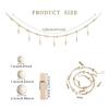 A84X-3Piece Hanging Photo Display Wall Decor Garland Collage Picture Frame With 7 Wood Clips For Home, Office