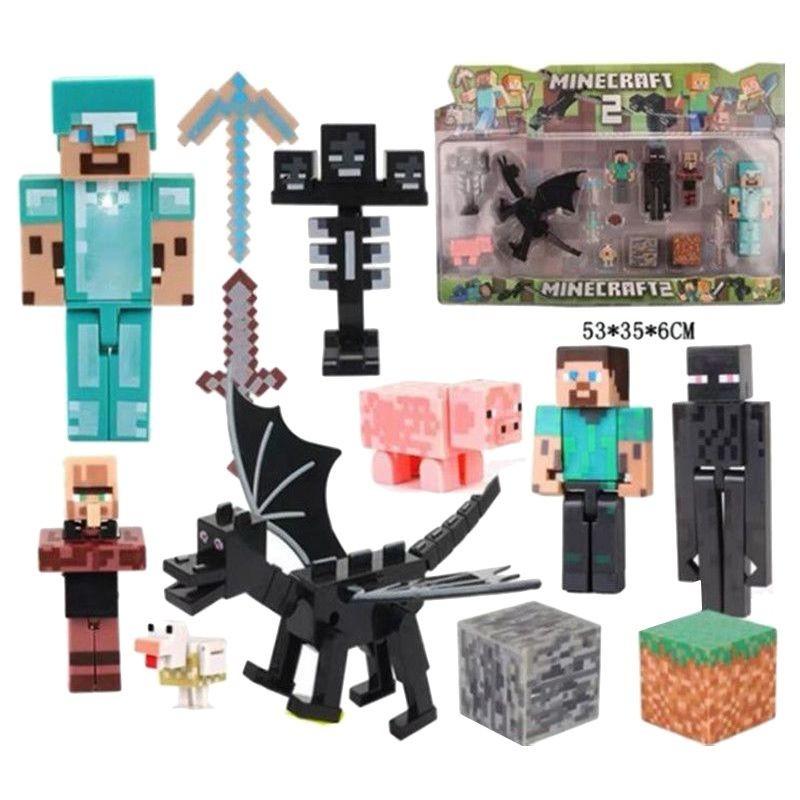 Minecraft Puslespils Actionfigurer Samling Høj Kvalitet Boligdekoration Og Gave Til Spillere