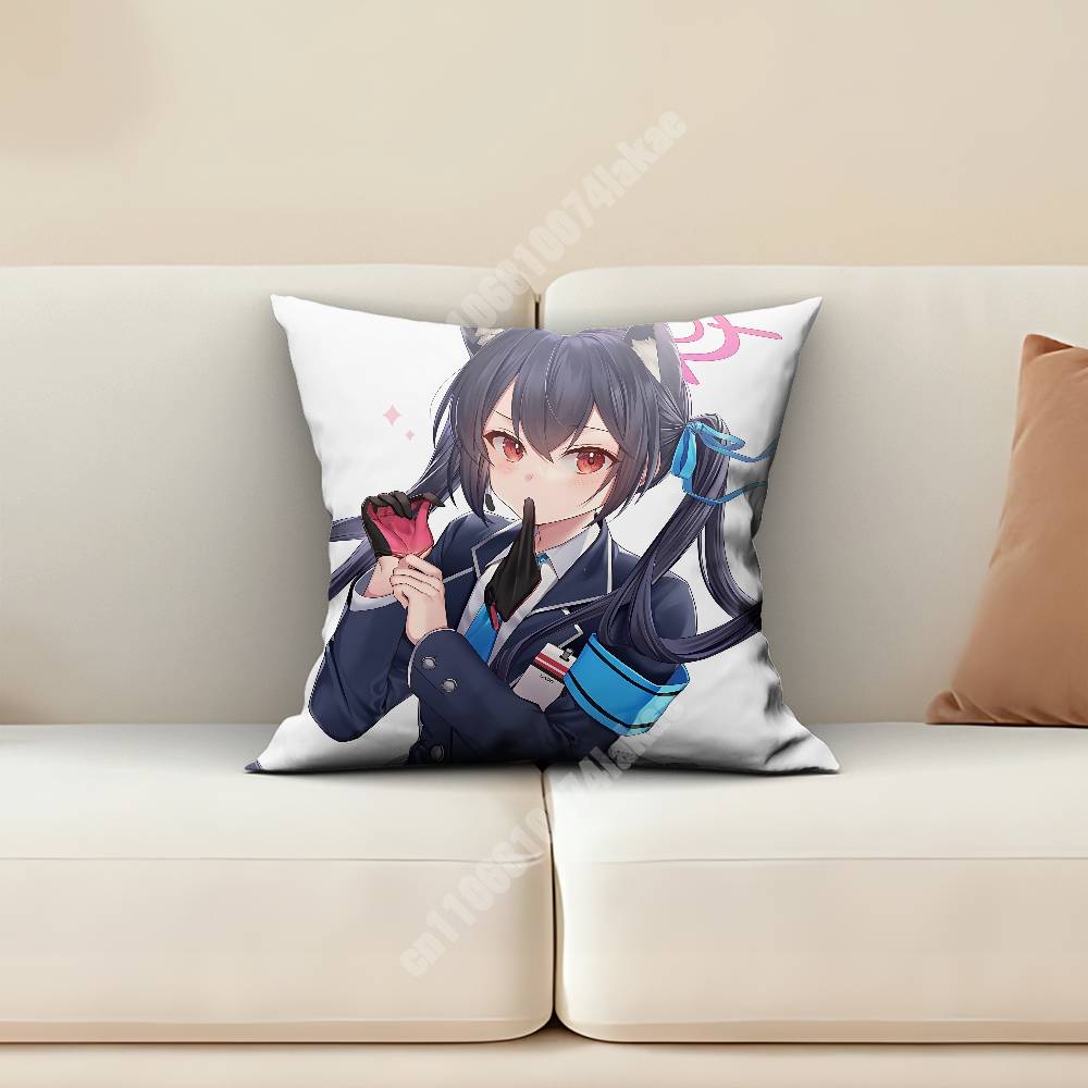 Blue Archive Kuromi Serika Sofa Couch Pillow Cover Cushion Case Home Bedroom Decoration
