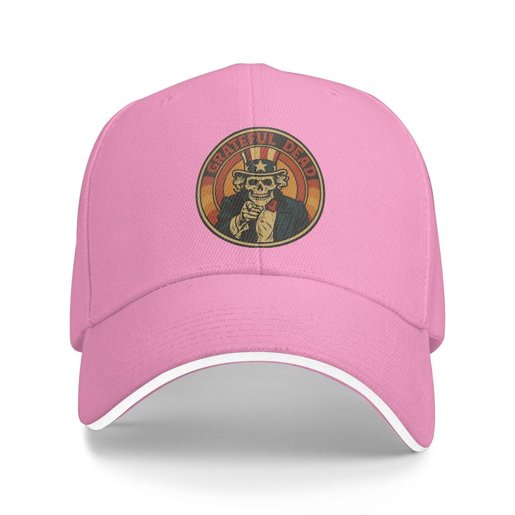 Uncle Sam Skeleton Sun Baseball Cap Summer Unisex Men Custom Logo Trucker Hat SunProof Y2k Retro Hunting Camping Baseball Caps