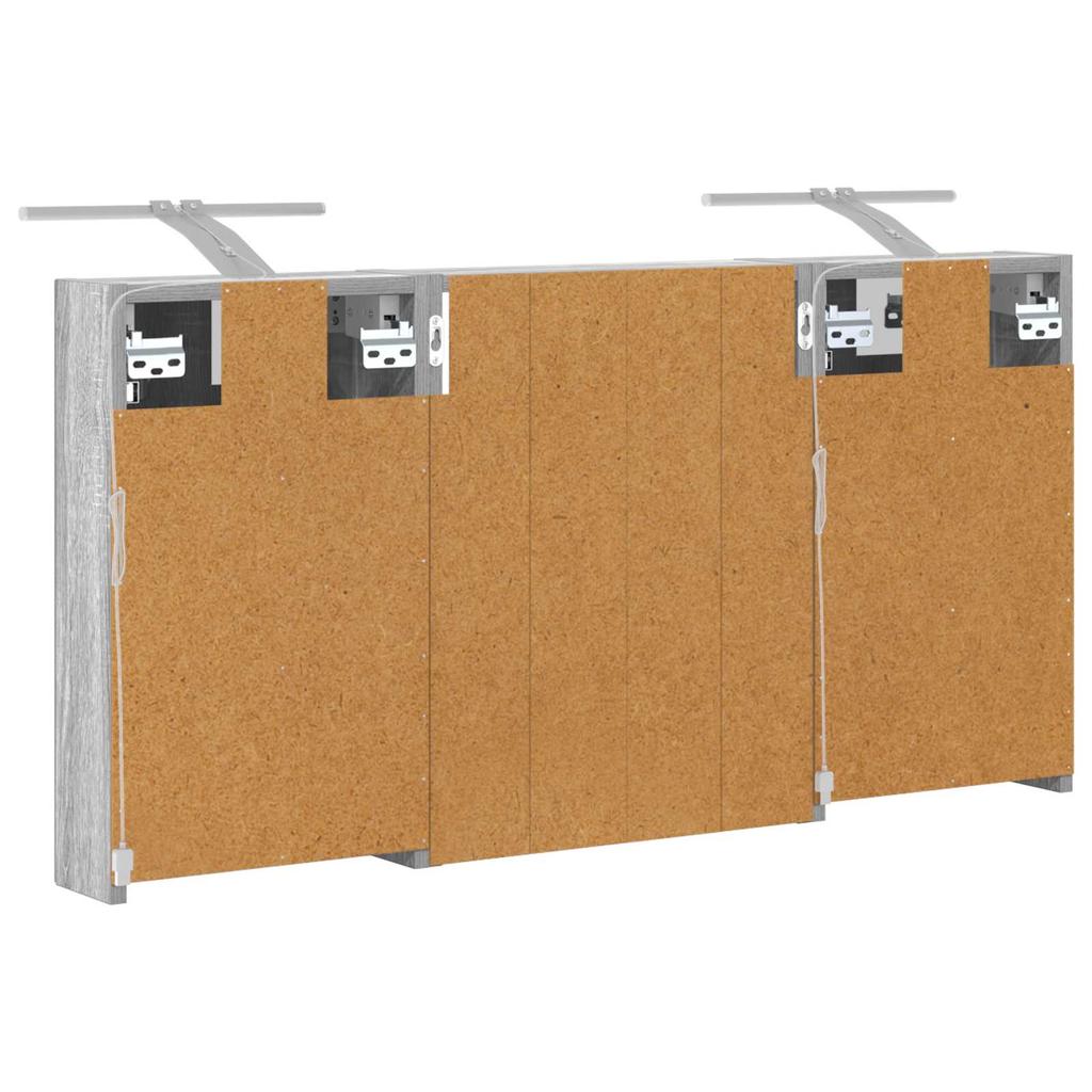 Bathroom Cabinet Set 3 Pcs 100 X 10.5 X 50 Cm Particleboard