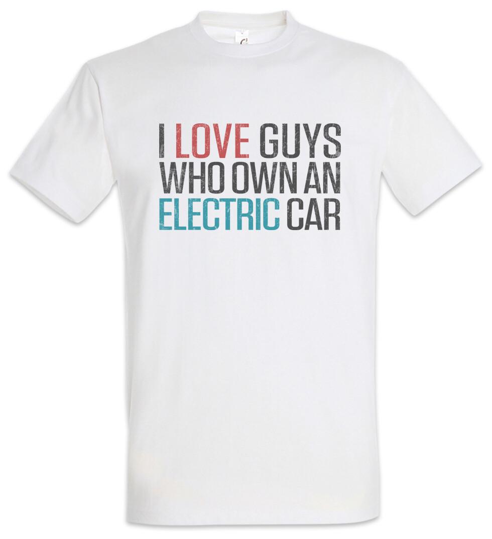 

I Love Guys Who Own An Electric Car Mens T-Shirt Mens Womens Tees Top Electric Car Fun BEV PHEV Plug S