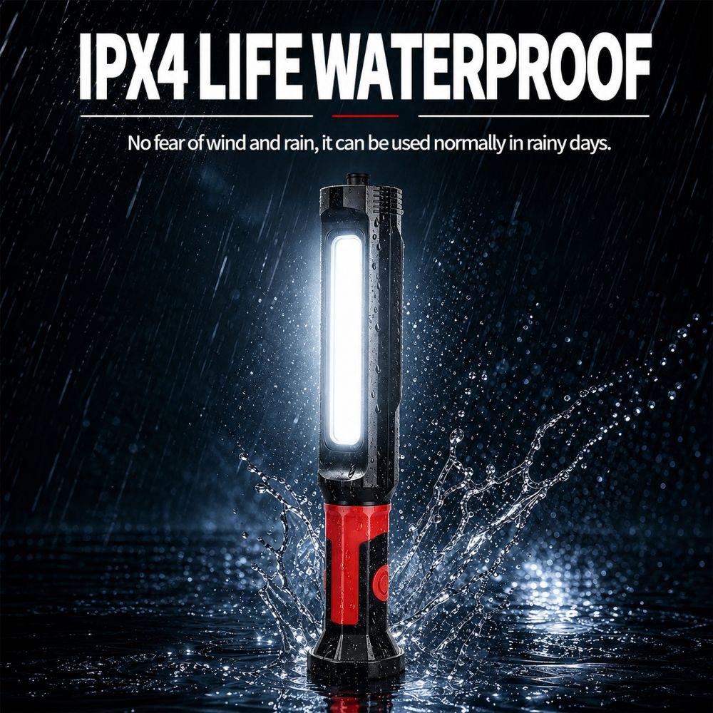 White Red Light Emergency Repair Work Light Detachable COB Long Bar Light Repair, Camping Etc