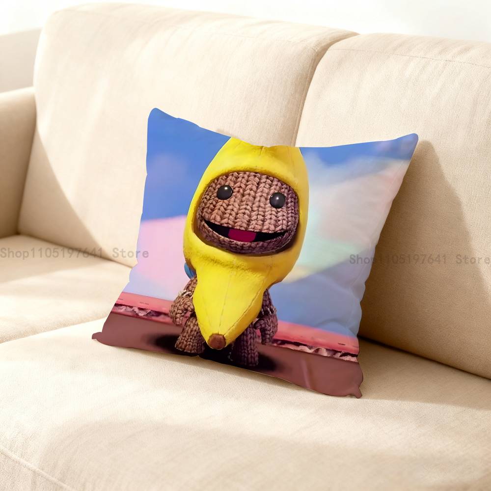 L-Lbp S-Sackboy Custom Pillow Case For Sofa Decor Car Office Room Printing Cushion Cover Decorations And Protector