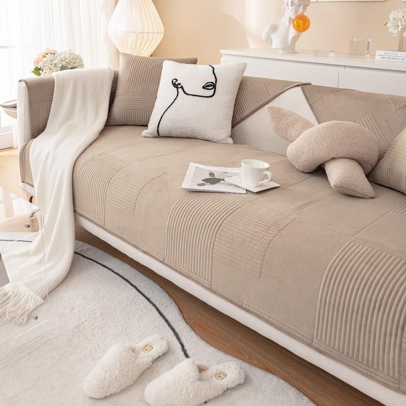 Осень и зима Новая голландская плюшевая супер мягкая однотонная вышитая диванная подушка — фото 11