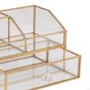 Luxury Clear Glass Jewelry Storage Case Cosmetic Makeup Holder Organizer with Drawer
