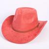Popular European and American Classic Suede Western Cowboy Hat Men's and Women's Fashion LO Style Peach Heart Cowboy Hat