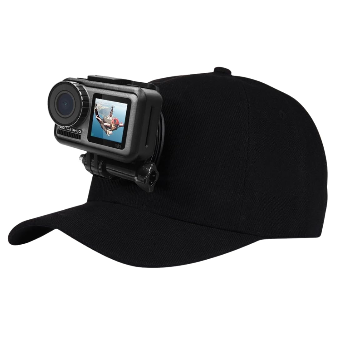 

MaT store GoPro mount camera cap action camera outdoor hat video shooting чорний