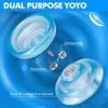 WATIEOBOO YOYO P02 Yoyo 2PCS Yoyo Double Mode Yoyo Réactif et Kit Yoyo Yoyo Cristal et Yoyo Cristal Bleu Yoyo Finger Spin pour Adultes Yoyo pour Enfants