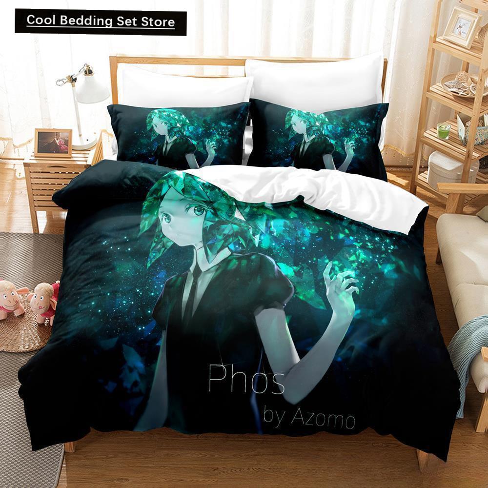 3D Print Anime Houseki no Kuni 2/3pcs Bedding Set Single Twin Full Queen King Size Bed Set Adult Kid Bedroom Duvet cover Sets