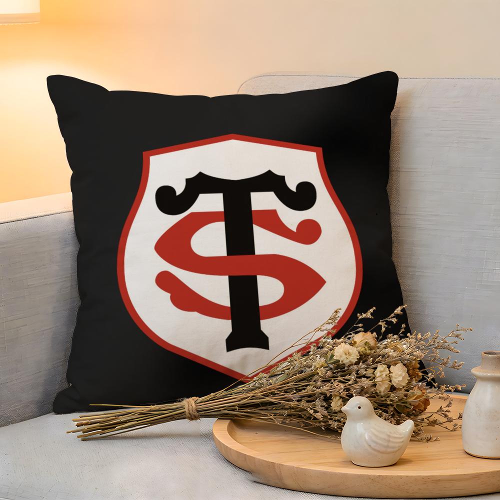 Cushion Cover The Stade Toulousain Square  Linen  SkinFriendly Soft Decorative Case for Sofa Home Decor Pillow cover