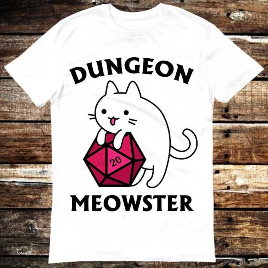 Dungeon Meowster Dragons Monster DnD Guess I ll Die RPG T Shirt Meme Gift Shirt Funny Tee Vintage Style Unisex Gamer Cult Movie Music 6153 T-shirt