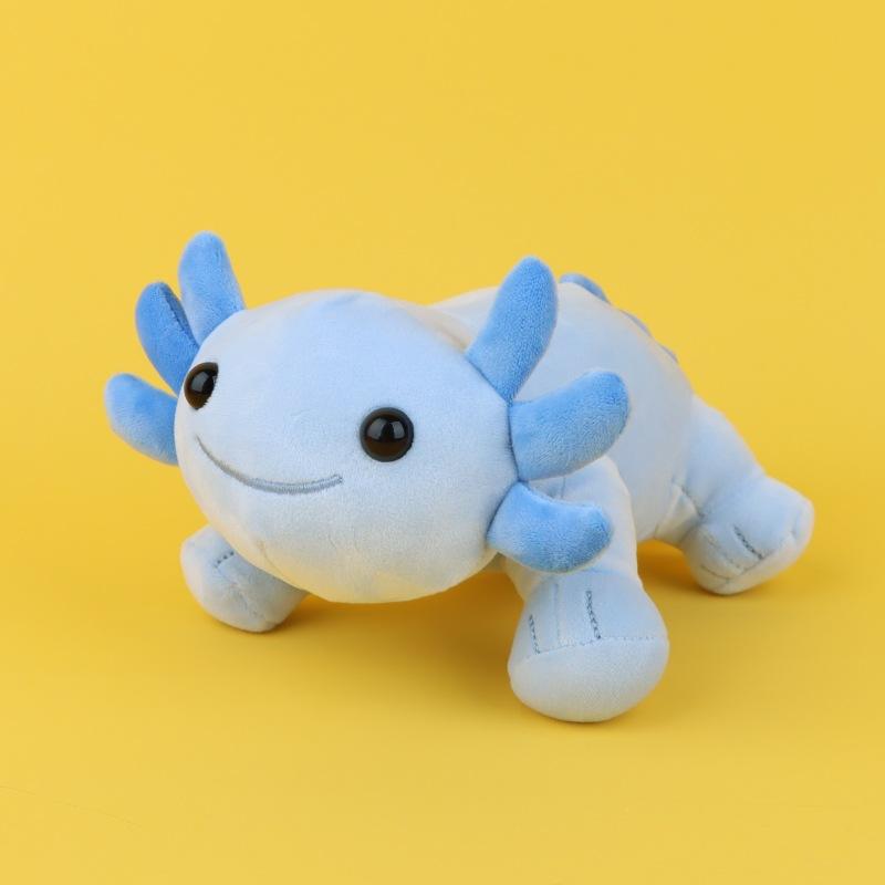 Cztery kolory przyczajona salamandra aksolotl kreskówka śliczna sześciokątna lalka dinozaura pluszowa zabawka dla dzieci