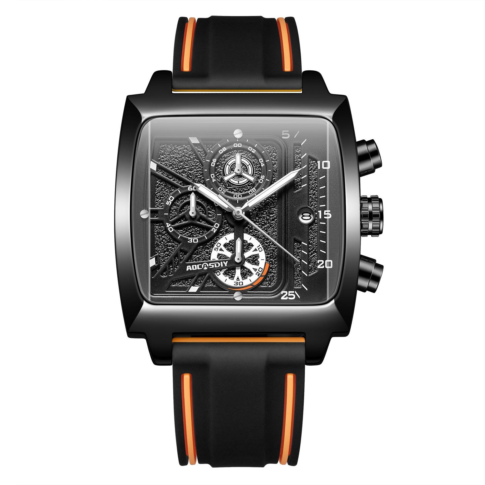 

Стильные цветные мужские часы многофункциональные водонепроницаемые ночные