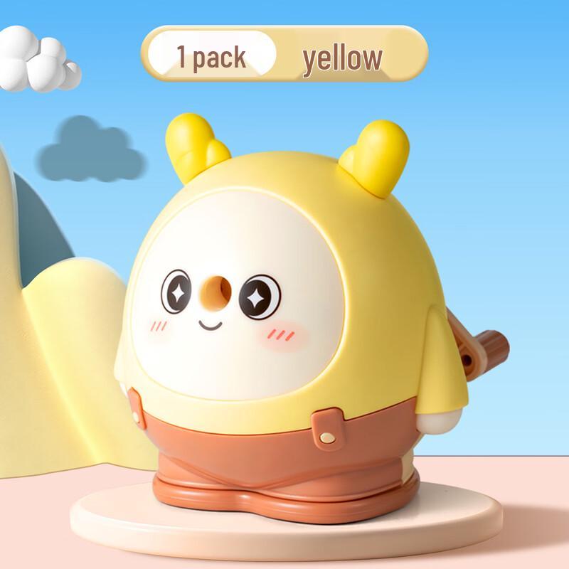 Cute Egg-Shaped Deer Hand-Crank Pencil Sharpener
