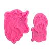 Unicorn Flower & Leaves Silicone Mold: Unicorn Head Fondant, Cake Topper, Epoxy Resin & Chocolate Mold